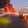 تجدد الحريق في مكان انقلاب الصهريج على سريع الشعلة