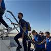 بالفيديو.. المنتخب العراقي يصل مدينة جدة