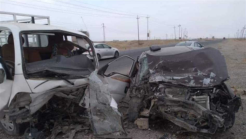 مصرع وإصابة 42 زائراً بحادث سير شمالي بغداد 