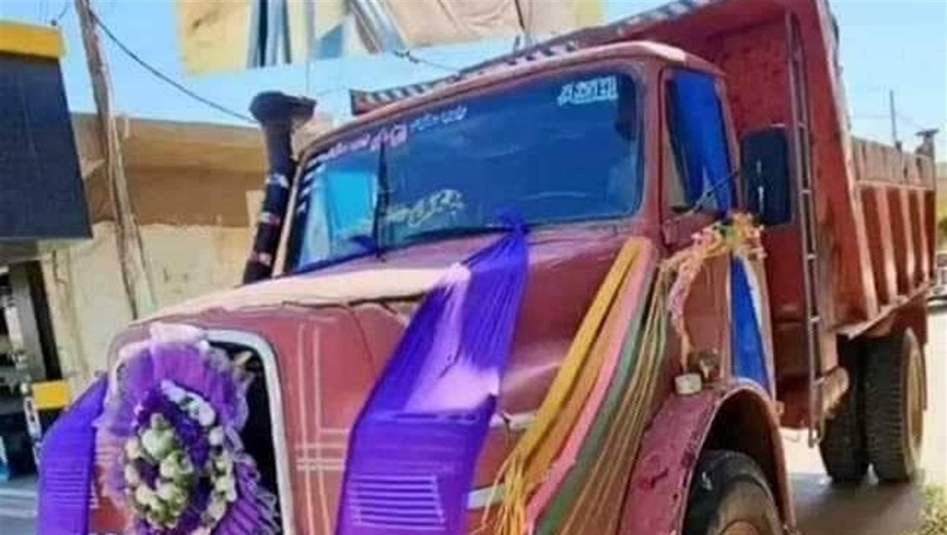 زفة عرس عراقية بشاحنات &quot;قلاب&quot; و&quot;شفل&quot;! (صور وفيديو)