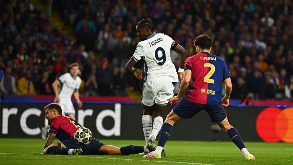 التعادل يحسم لقاء برشلونة وانتر ميلان بنصف نهائي دوري الأبطال