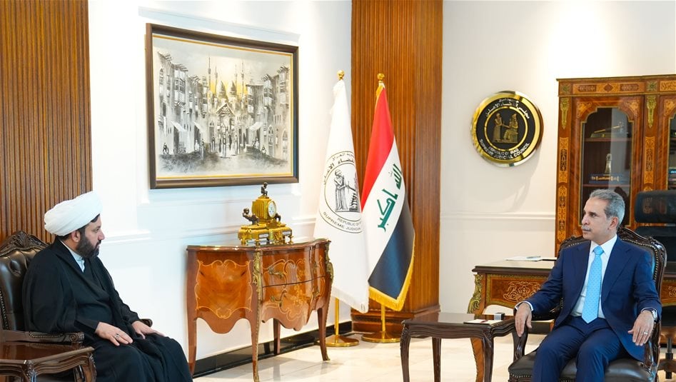 زيدان يستقبل المسعودي ويشيد بتكرار فوز بعثة الحج العراقية بجائزة &quot;لبيتم&quot;