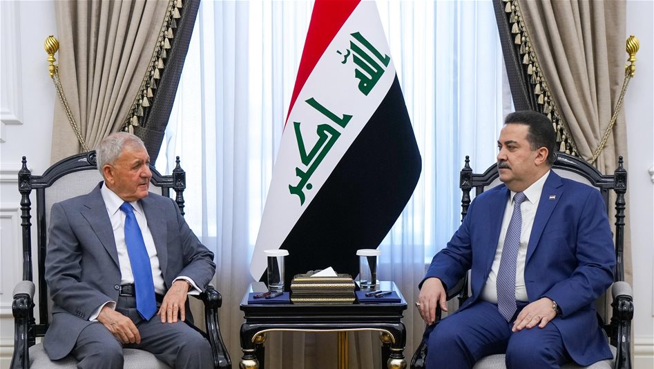 السوداني يستقبل رئيس الجمهورية.. مباحثات لتمويل رواتب موظفي كردستان