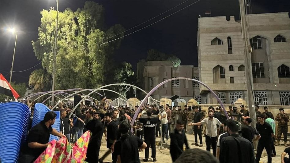 اعتصام أمام مجلس محافظة واسط (فيديو)