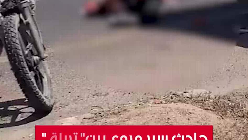 حادث سير مروع بين عجلة كبيرة (تريلة) ودليفري في بغداد