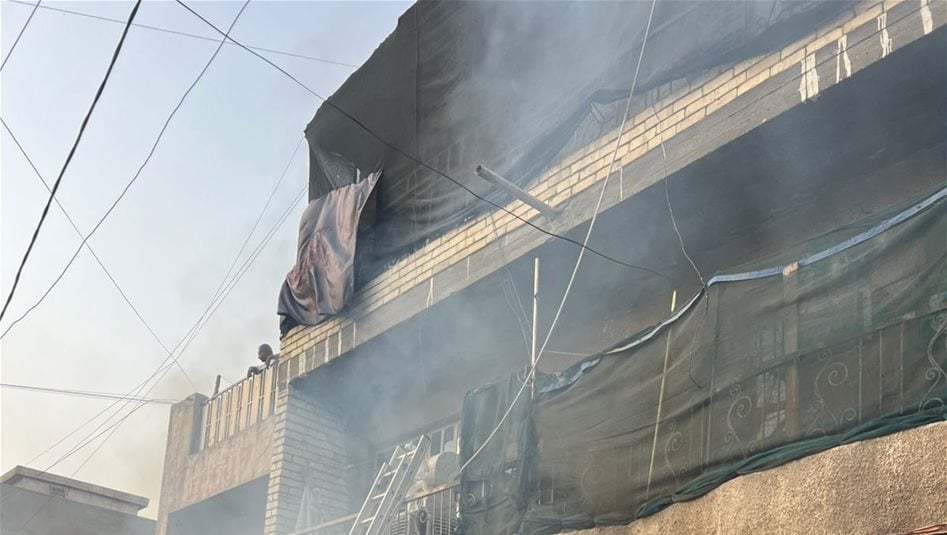 حريق داخل شقق سكنية في بغداد