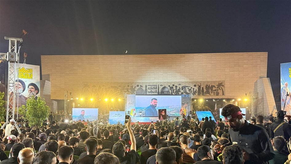 بالصور.. فعاليات الذكرى السنوية الأولى لاستشهاد السيد حسن نصر الله في بغداد