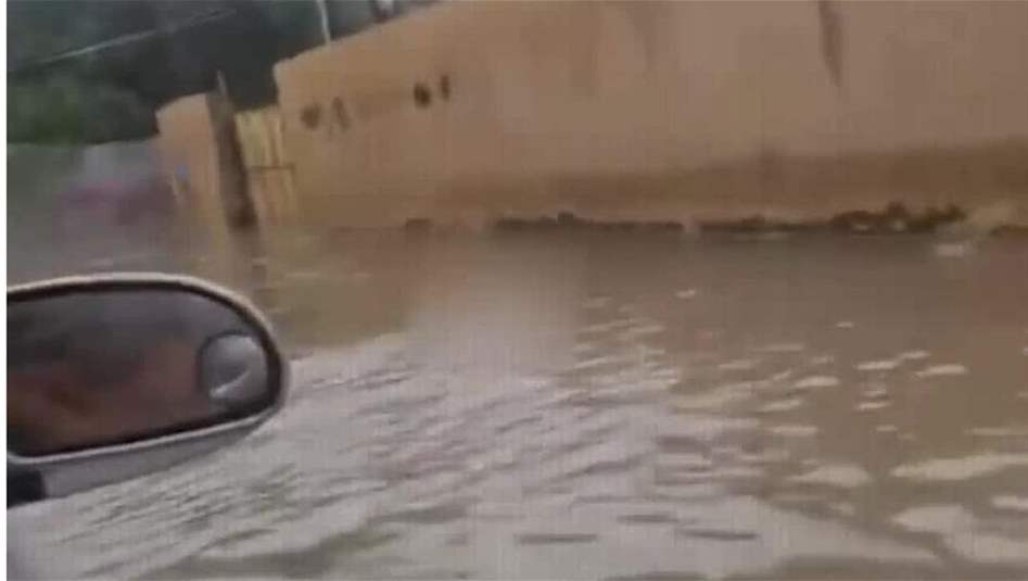 غرق شوارع ديالي بسبب موجة الامطار الاخيرة