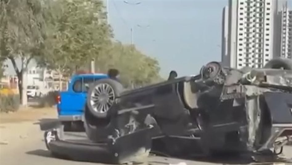 مصرع وإصابة 3 أشخاص بحادث سير عنيف في بغداد (فيديو)