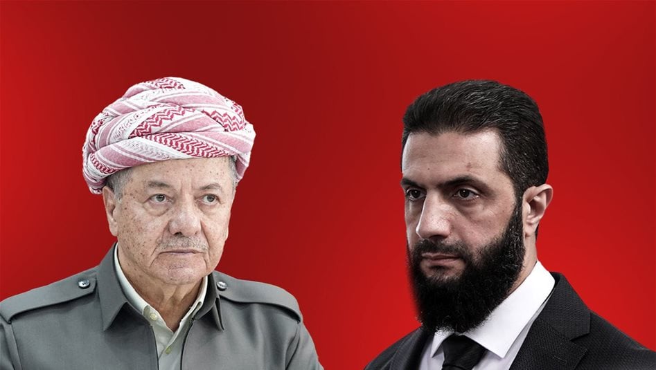 تفاصيل ما جرى بين الشرع ومسعود بارزاني 