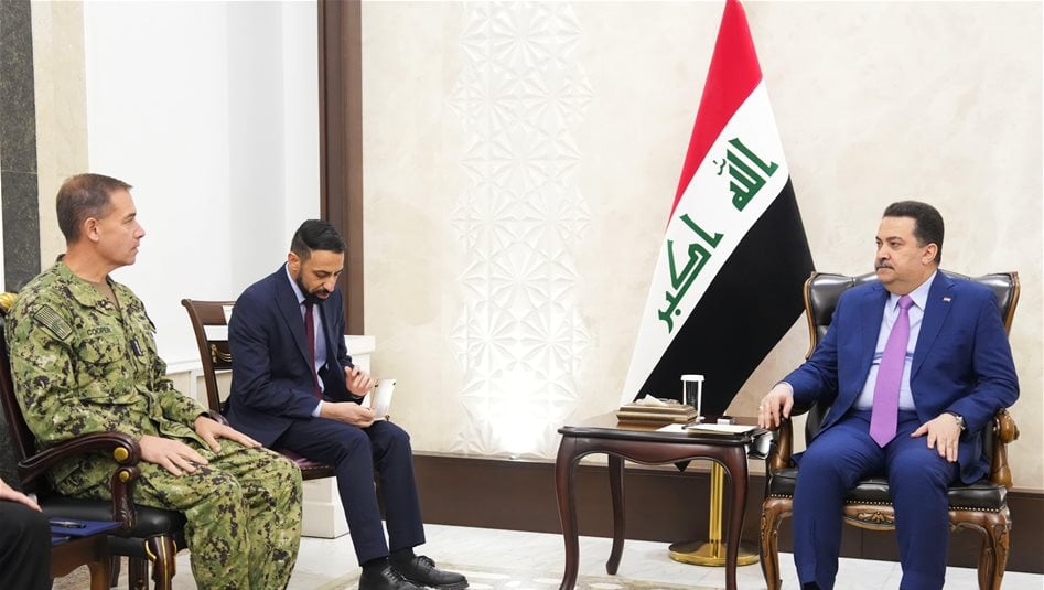 السوداني يبحث مع القيادة الوسطى الأمريكية اوضاع سوريا والمناطق المحيطة بالسجون 