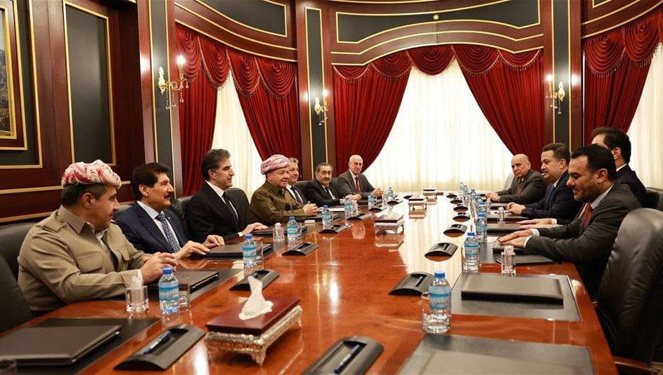 جانب من زيارة وفد الاطار لكردستان.. البارتي يحدد ما سيتنازل عنه مقابل منصب رئاسة الجمهورية