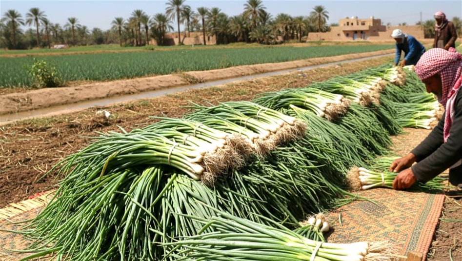 الزراعة تُقرر منع استيراد "البصل الأخضر" لوفرة المنتج المحلي