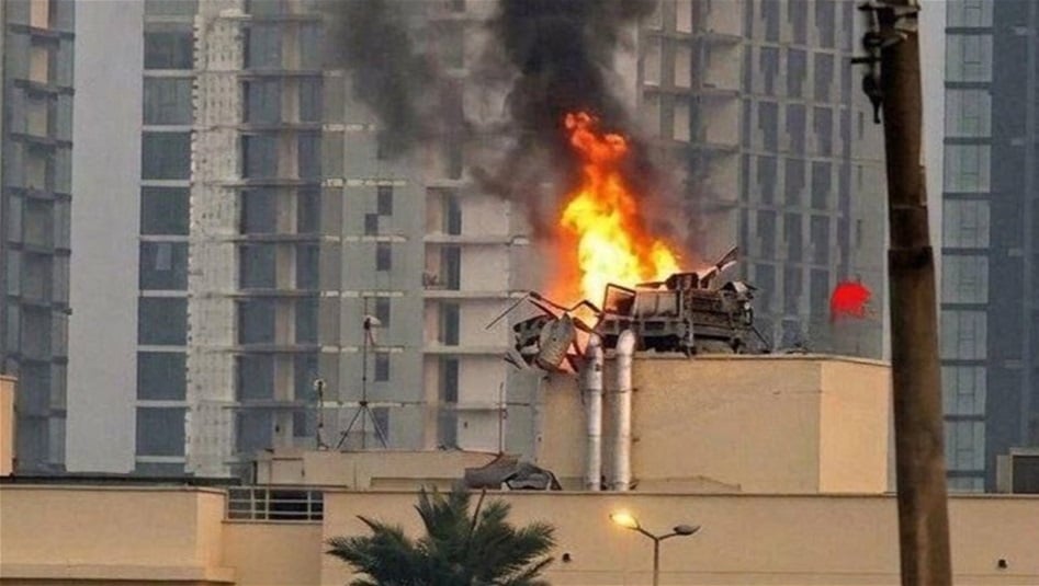 بالفيديو.. النيران فوق السفارة الأمريكية في بغداد