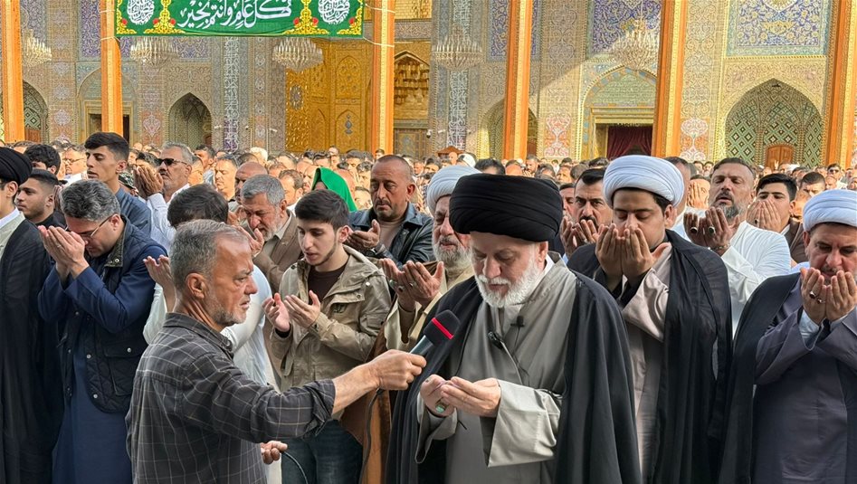الكاظمية المقدسة.. السيد حازم الأعرجي يؤم آلاف المصلين في صلاة عيد الفطر 