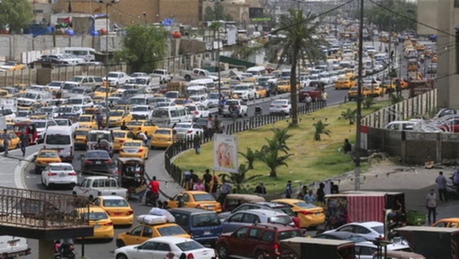 ازدحامات خانقة في شوارع بغداد 
