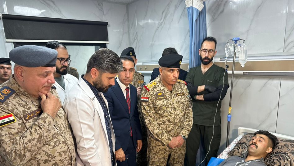 وفد أمني يتفقد جرحى "مستوصف الحبانية" وكاميرا السومرية توثق حجم الدمار (شاهد)