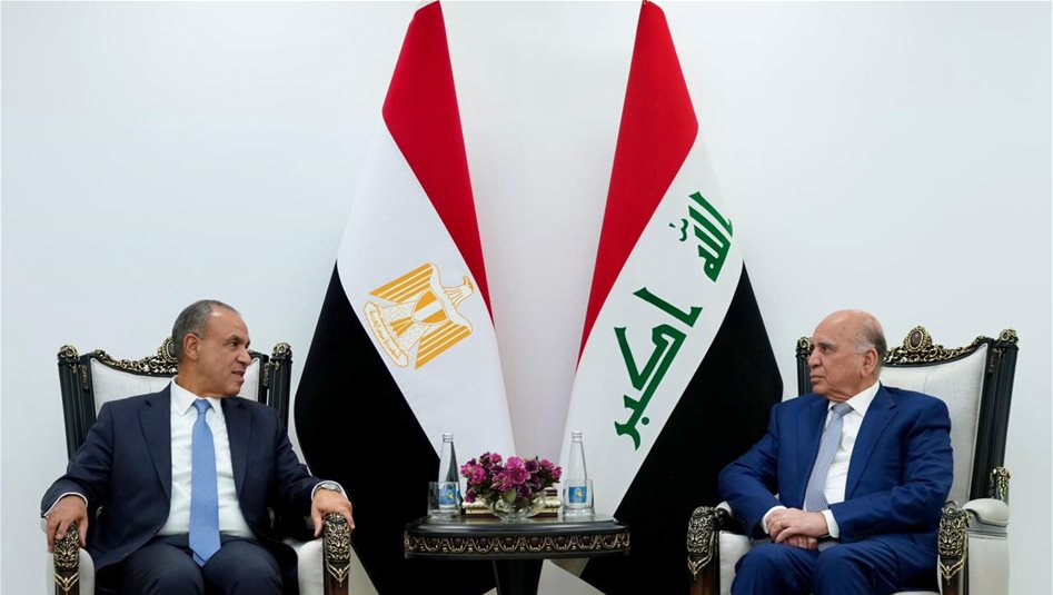 العراق – ويبحث العراق ومصر جهود تثبيت التهدئة وتجنب التصعيد في المنطقة