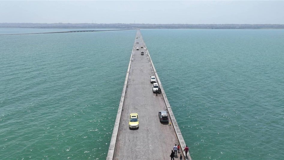 بالصور.. افتتاح اطول جسر في العراق فوق بحيرة حمرين: قرابة 8 كيلو متر 