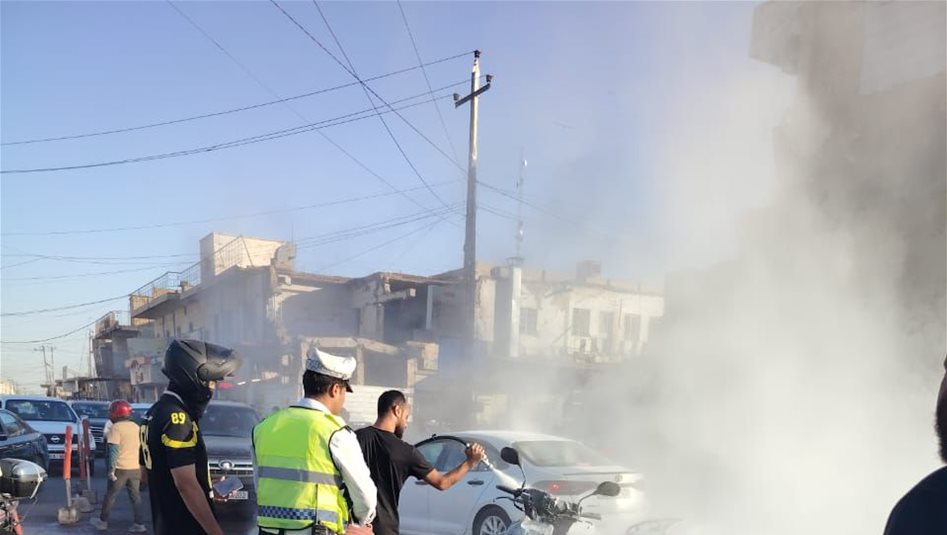 بعد تزويدها بالبنزين.. حريق دراجة نارية داخل محطة وقود وسط الرمادي 