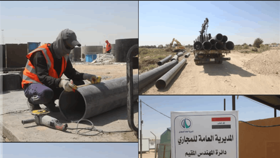 وزارة الإعمار تباشر العمل بمشروع مجاري كبيسة في الانبار