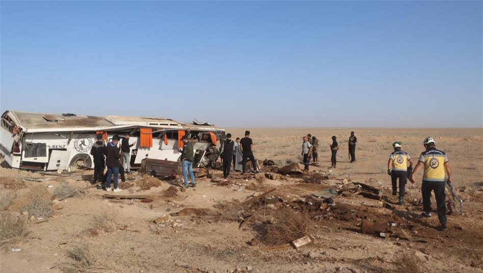 مصرع واصابة 46 شخصا في سوريا وطائرات اجلاء تتوجه الى مكان الحادث