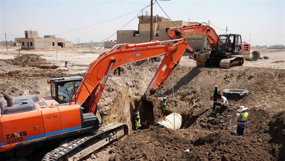 تقدم مشروع مجاري ثلاث مدن في بابل بنسبة إنجاز تتجاوز المخطط