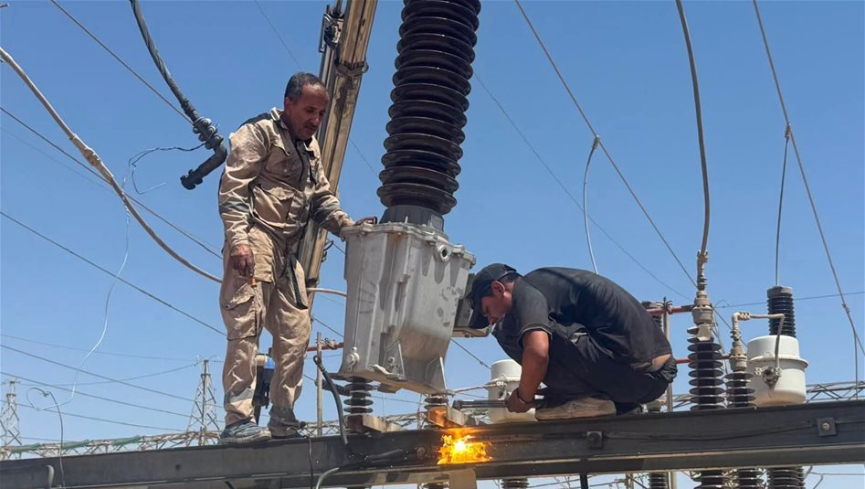 حريق يتسبب بانقطاع التيار الكهربائي في قضاء الرطبة