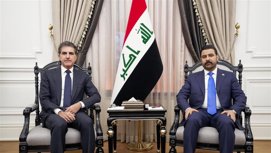 الزيدي يؤكد لبارزاني حرص الحكومة على معالجة جميع الملفات العالقة