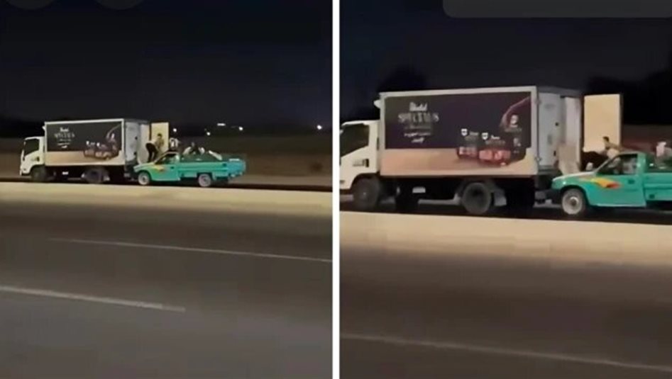 على طريقة Fast & Furious.. لصوص يسرقون حمولة شاحنة أثناء سيرها في مصر