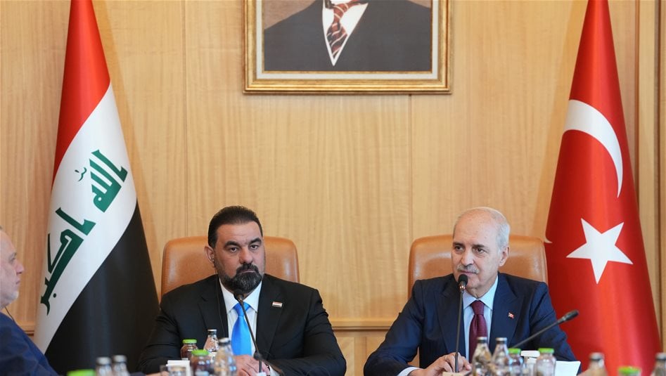الحلبوسي ورئيس مجلس الأمة التركي يؤكدان  أهميةَ مواصلة الحوار والتنسيق ودعم الاتفاقات والتفاهمات 