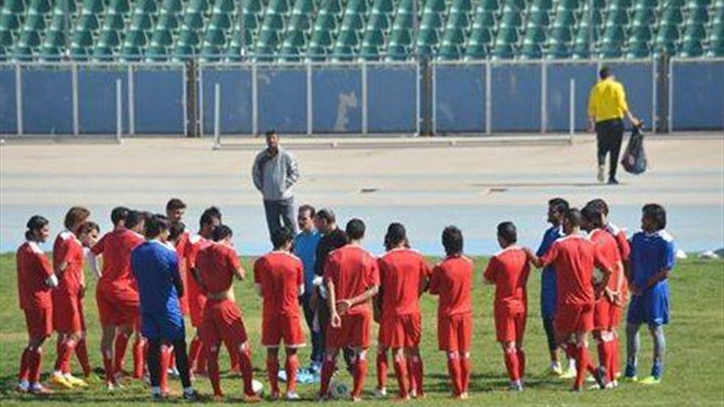 المنتخب الوطني يجري مرانه الأول بعد تأخر المغادرة إلى البصرة