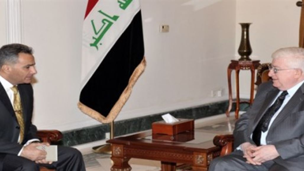 معصوم يؤكد ضرورة تبادل وتنسيق المعلومات مع مصر بشأن الجماعات المسلحة