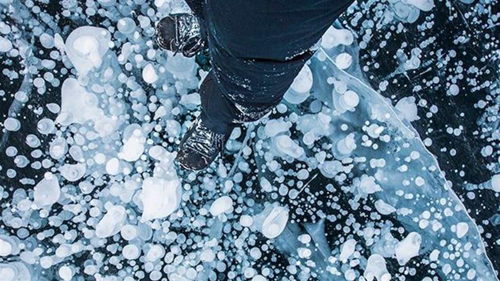 الفقاعات المجمدة ظاهرة طبيعية آسرة
