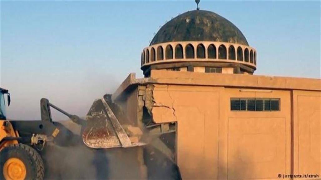 "داعش" يهدم ضريح وجامع الإمام محسن وسط الموصل بعد سرقة محتوياته