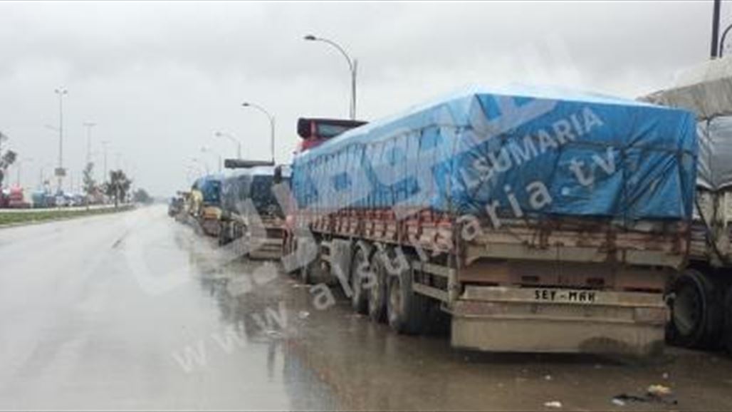 500 سائق شاحنة تركي عالقون بكركوك يناشدون وزيري النقل والتجارة التدخل لإفراغ حمولاتهم