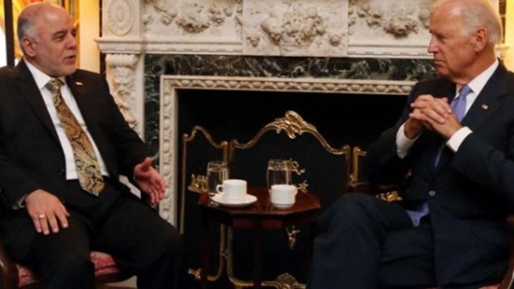 بايدن يشيد بقيادة العبادي ويؤكد: تحرير صلاح الدين أمر اساسي لهزيمة داعش