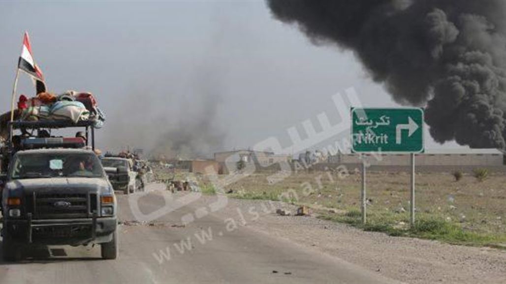 القوات الامنية تتقدم باتجاه تكريت عبر مدخلها الجنوبي وترفع العلم العراقي فوق مستشفى المدينة