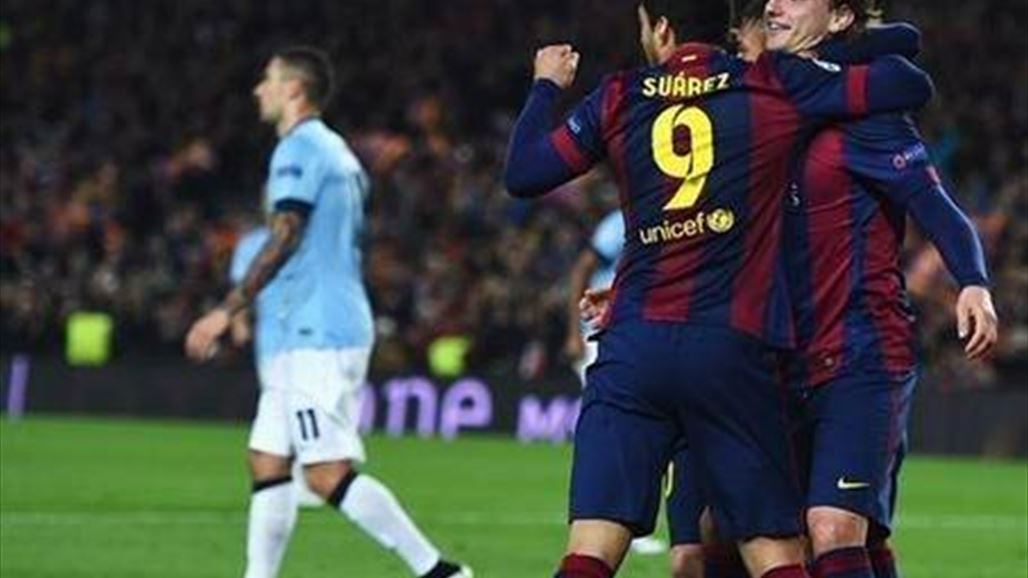 برشلونة يقهر المان سيتي ويتأهل لربع نهائي دوري أبطال أوروبا