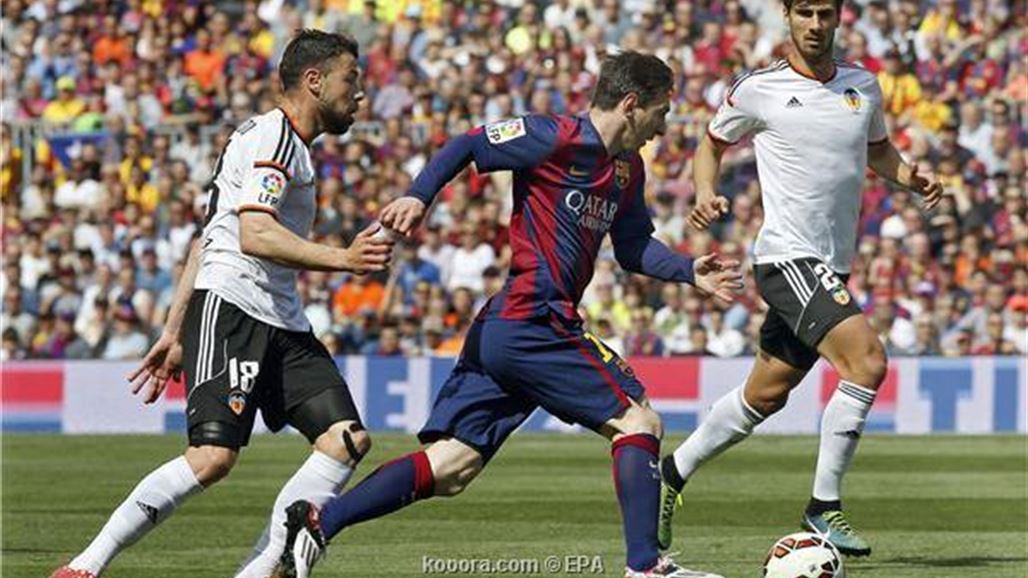 برشلونة يخطف فوزا ثمينا أمام فالنسيا بثنائية ميسي وسواريز