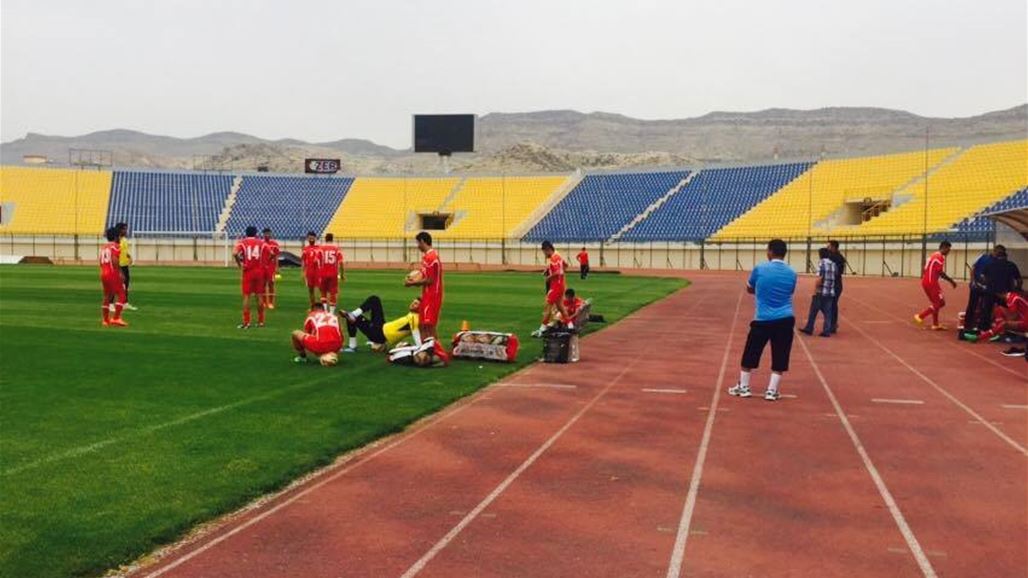 الوطني يجري آخر مران له على ملعب دهوك تحضيرا لمباراة افتاح ملعب زاخو