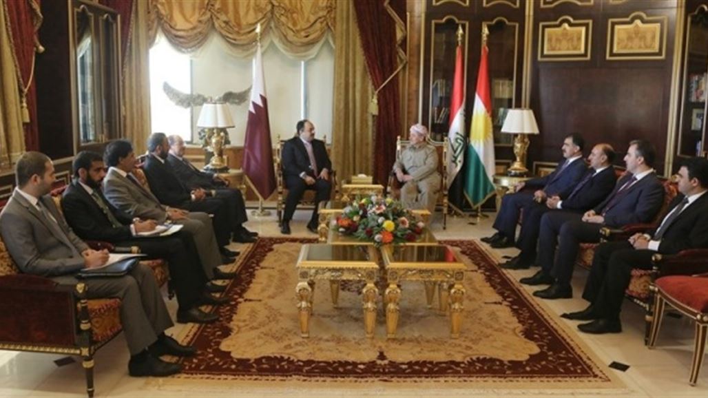 البارزاني لوزير خارجية قطر: الإرهاب استفاد من الصراع الطائفي وسوء الأوضاع السياسية