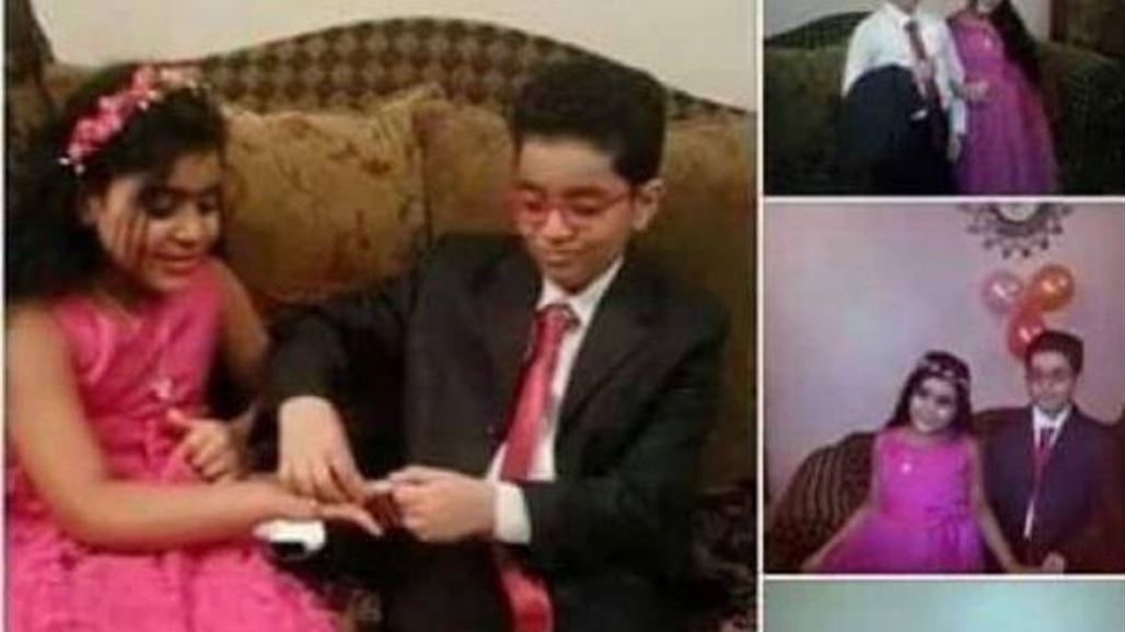 بالصور: خطوبة عروس الخمس سنوات وعريس الثماني سنوات