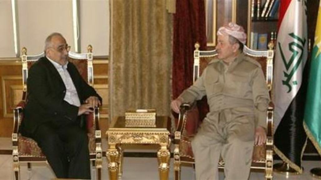 البارزاني وعبد المهدي يبحثان "العقبات" التي تواجه الاتفاق النفطي