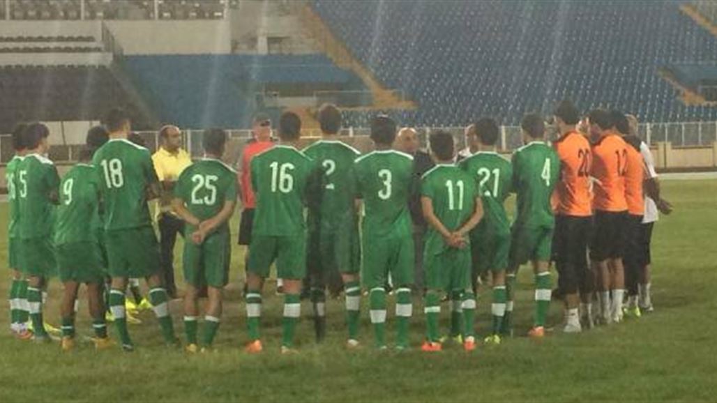 18 لاعباً في اول وحدة تدريبية للمنتخب الوطني في ملعب الشعب