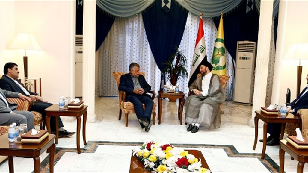 الحكيم والعامري يؤكدان ضرورة الارتقاء بدعم الحشد الشعبي لتحرير الاراضي كاملةً