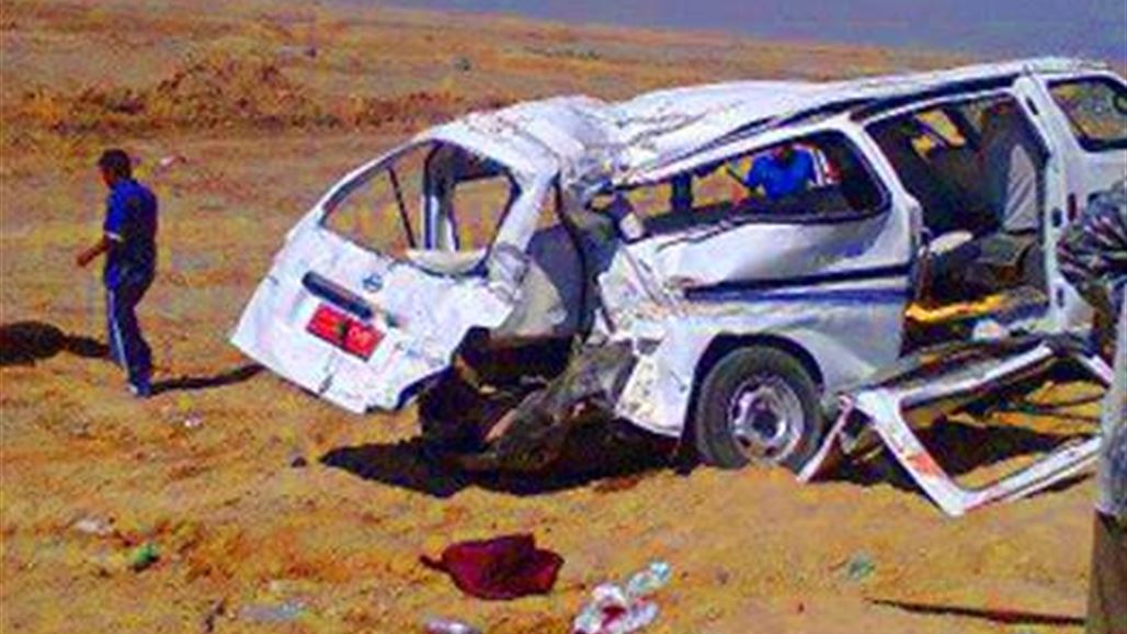 مصرع شخص وإصابة أربعة بينهم امرأة بحادث سير شرق بعقوبة