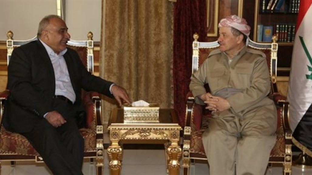 البارزاني وعبد المهدي يبحثان العلاقات بين بغداد وأربيل