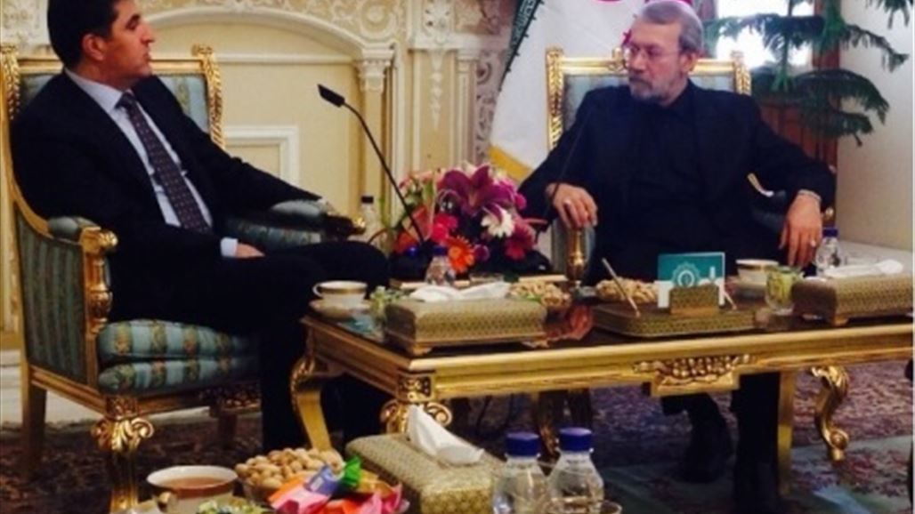لاريجاني يؤكد للبارزاني على عدم السماح لإحداث الفوضى في إقليم كردستان