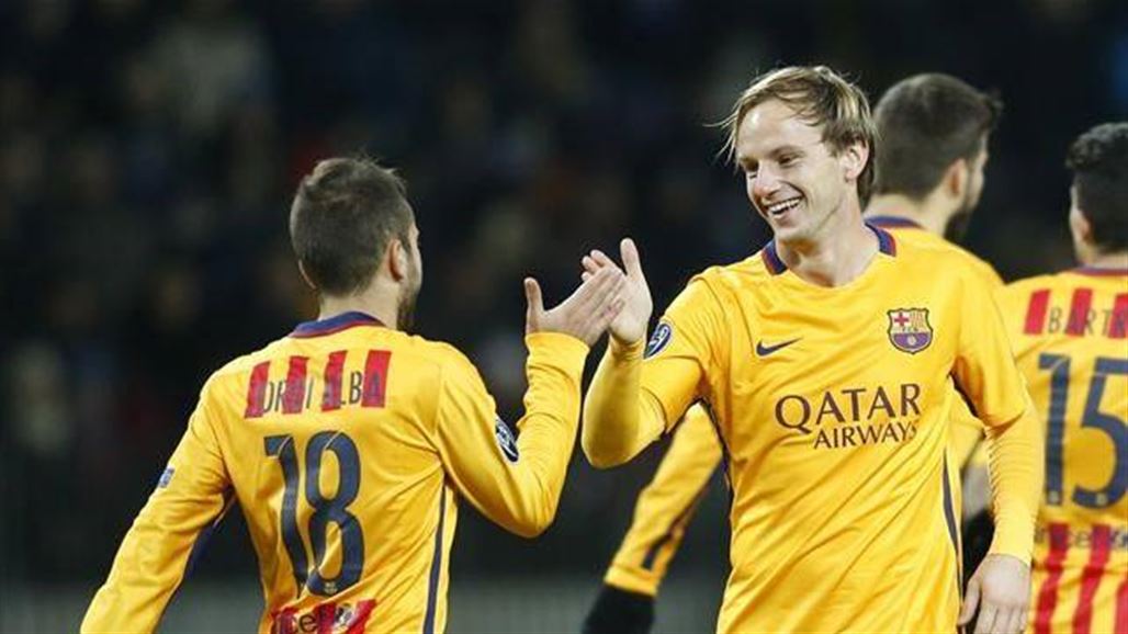 برشلونة يتغلب على باتي بوريسوف بهدفي راكيتش